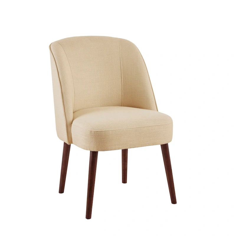 Chaise de salle à manger à dossier arrondi Madison Park Larkin Natural - 22,25l x 24,5p x 34,6h