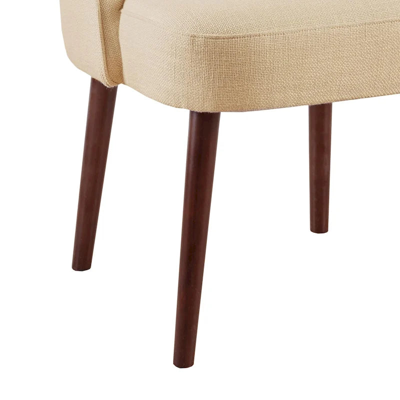 Chaise de salle à manger à dossier arrondi Madison Park Larkin Natural - 22,25l x 24,5p x 34,6h