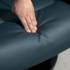 Fauteuil de massage inclinable HOMCOM avec pouf, fauteuil inclinable pivotant à 360° et repose-pieds, fauteuil inclinable en cuir PU, gris