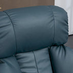 Fauteuil de massage inclinable HOMCOM avec pouf, fauteuil inclinable pivotant à 360° et repose-pieds, fauteuil inclinable en cuir PU, gris