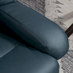 Fauteuil de massage inclinable HOMCOM avec pouf, fauteuil inclinable pivotant à 360° et repose-pieds, fauteuil inclinable en cuir PU, gris
