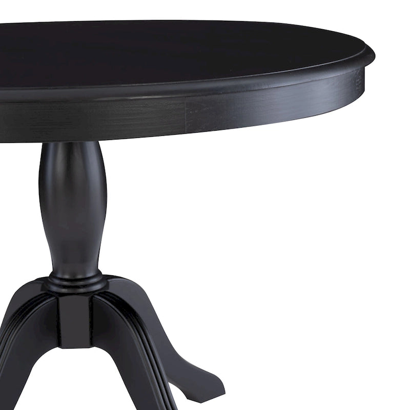 Table à pied rond en bois massif Josie