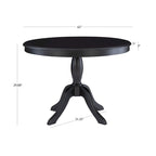 Table à pied rond en bois massif Josie