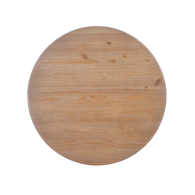 Table à pied rond en bois massif Josie