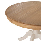 Table à pied rond en bois massif Josie