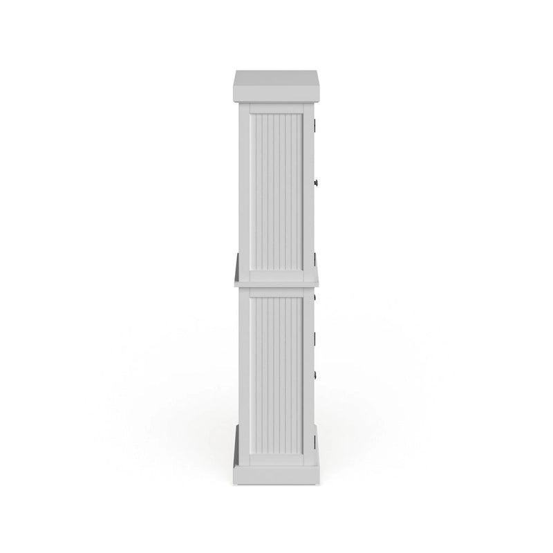 Homestyles Nantucket Sanded Off-White Pantry avec quatre portes - S/O