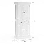 Homestyles Nantucket Sanded Off-White Pantry avec quatre portes - S/O