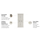 Homestyles Nantucket Sanded Off-White Pantry avec quatre portes - S/O