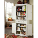 Homestyles Nantucket Sanded Off-White Pantry avec quatre portes - S/O