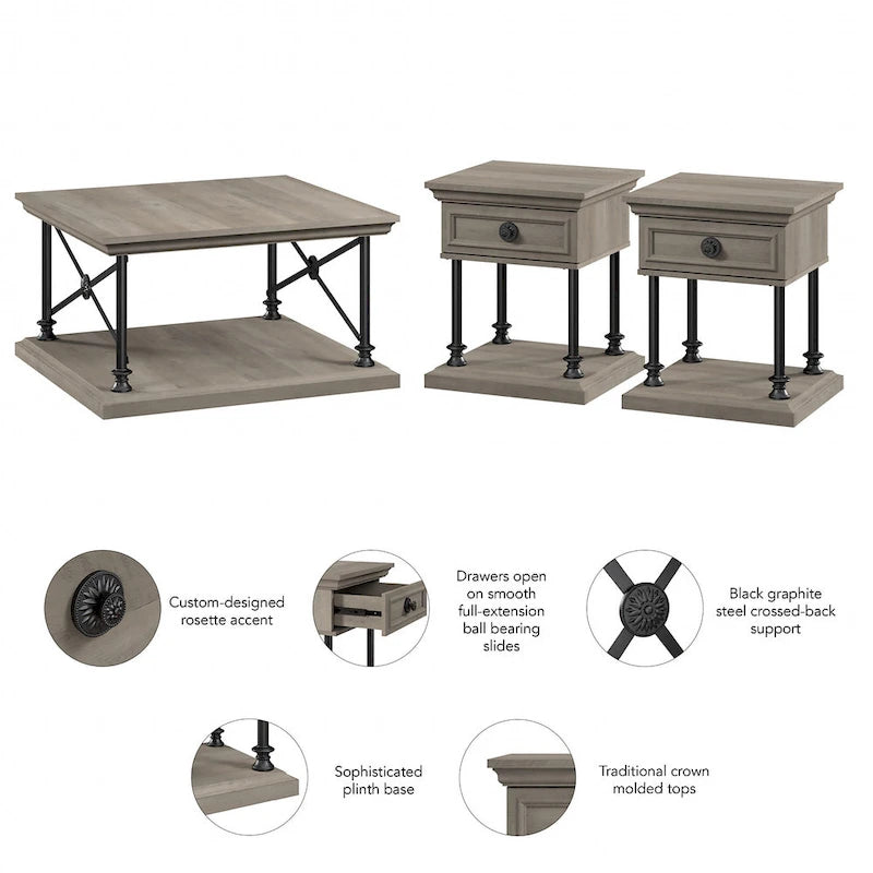 Table basse et tables d'appoint Coliseum Square par Bush Furniture