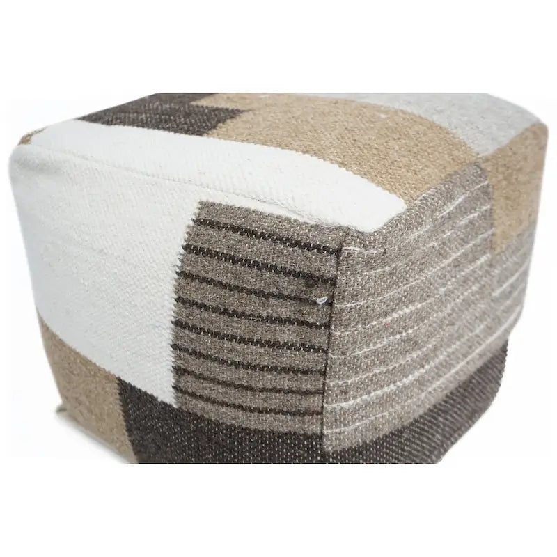 Pouf Anacani en laine et coton Home&Manor