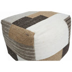 Pouf Anacani en laine et coton Home&Manor