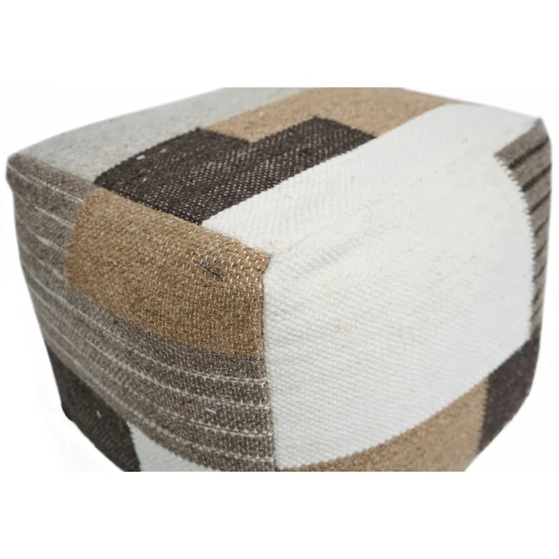 Pouf Anacani en laine et coton Home&Manor