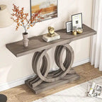 Table console de canapé 55", table d'entrée en bois pour le salon