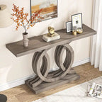 Table console de canapé 55", table d'entrée en bois pour le salon