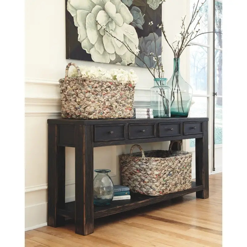 Table console noire Gavelston Signature Design by Ashley