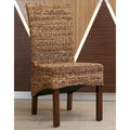 Gaby Woven Banana Leaf /Mahogany Dining Chair (Set of 2)