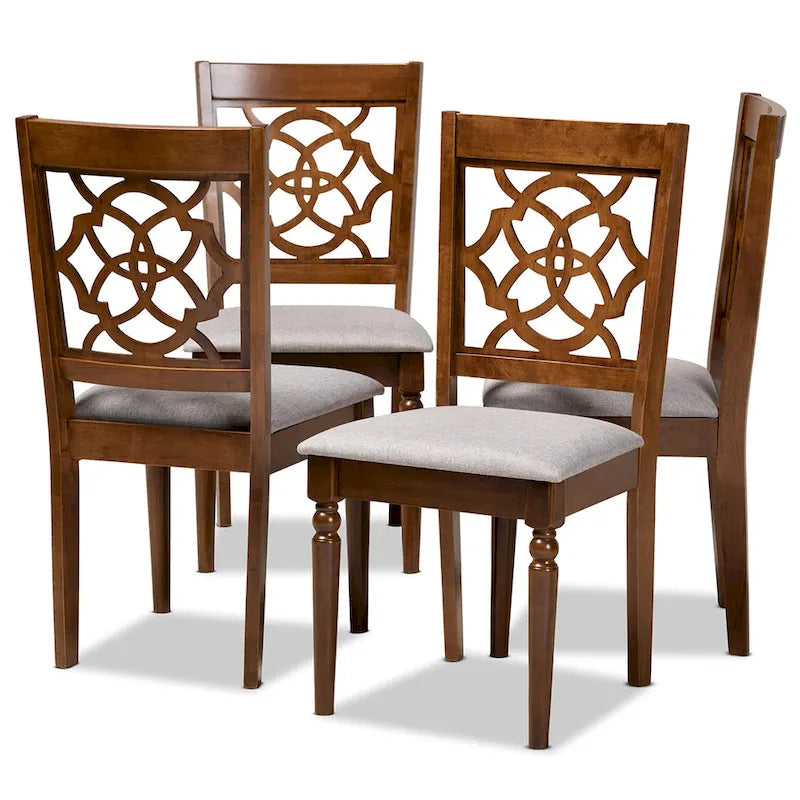Ensemble de 4 chaises de salle à manger Lylah modernes et contemporaines