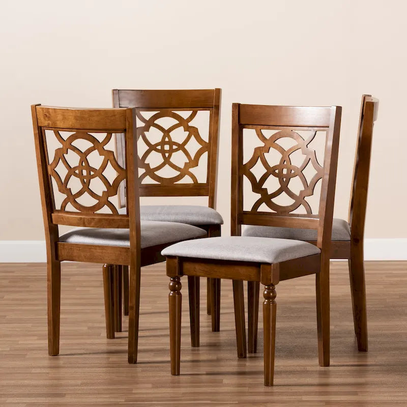 Ensemble de 4 chaises de salle à manger Lylah modernes et contemporaines
