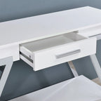 Console de canapé Cas Modern White 48 pouces en acier avec 1 tiroir et étagère de Furniture of America