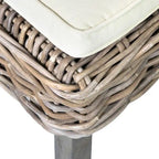 Chaises de salle à manger capitonnées en rotin naturel par East at Main (Lot de 2)