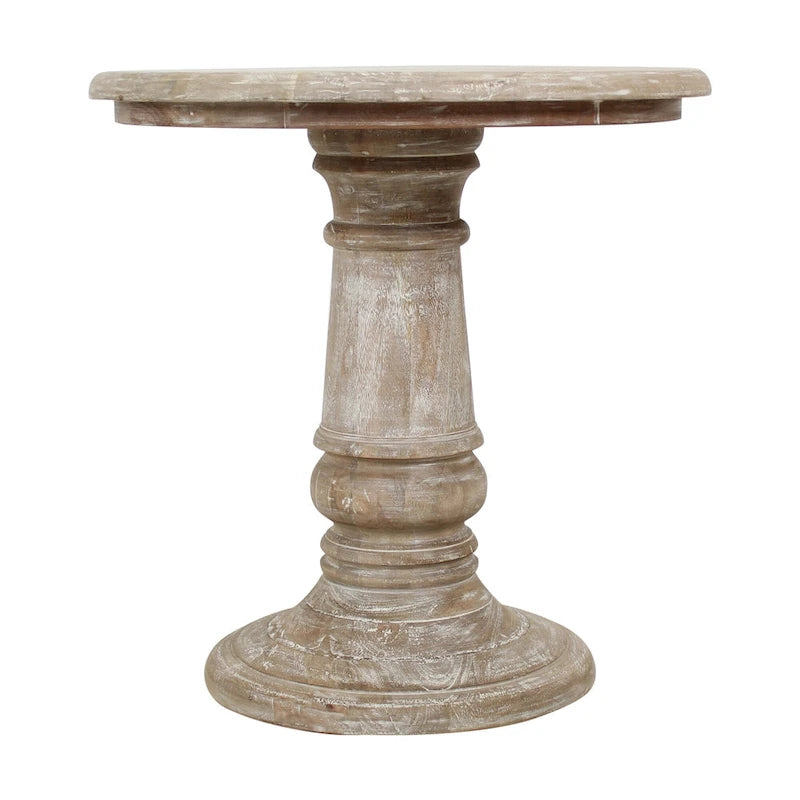 Table d'appoint ronde Kafe Natural en manguier par East at Main