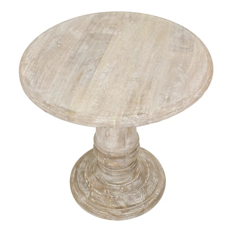 Table d'appoint ronde Kafe Natural en manguier par East at Main
