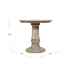 Table d'appoint ronde Kafe Natural en manguier par East at Main