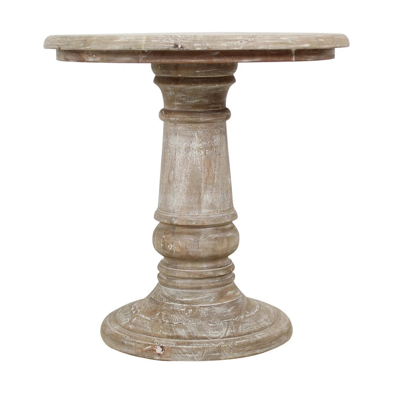 Table d'appoint ronde Kafe Natural en manguier par East at Main