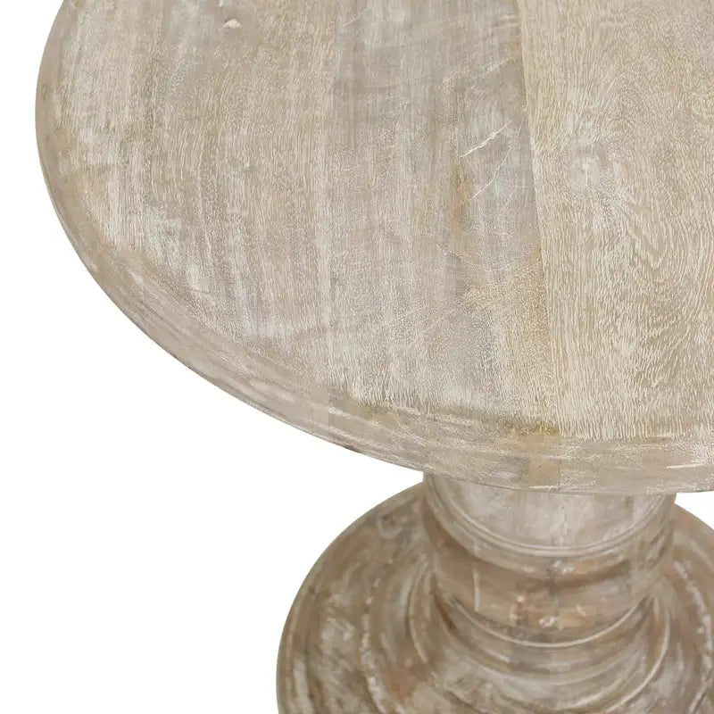 Table d'appoint ronde Kafe Natural en manguier par East at Main