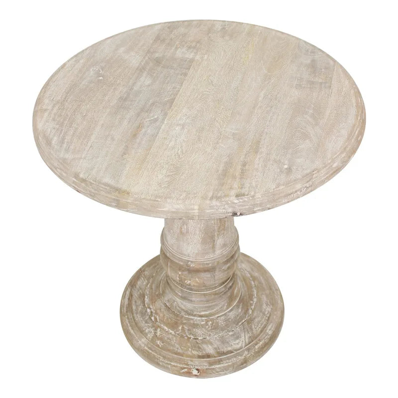 Table d'appoint ronde Kafe Natural en manguier par East at Main