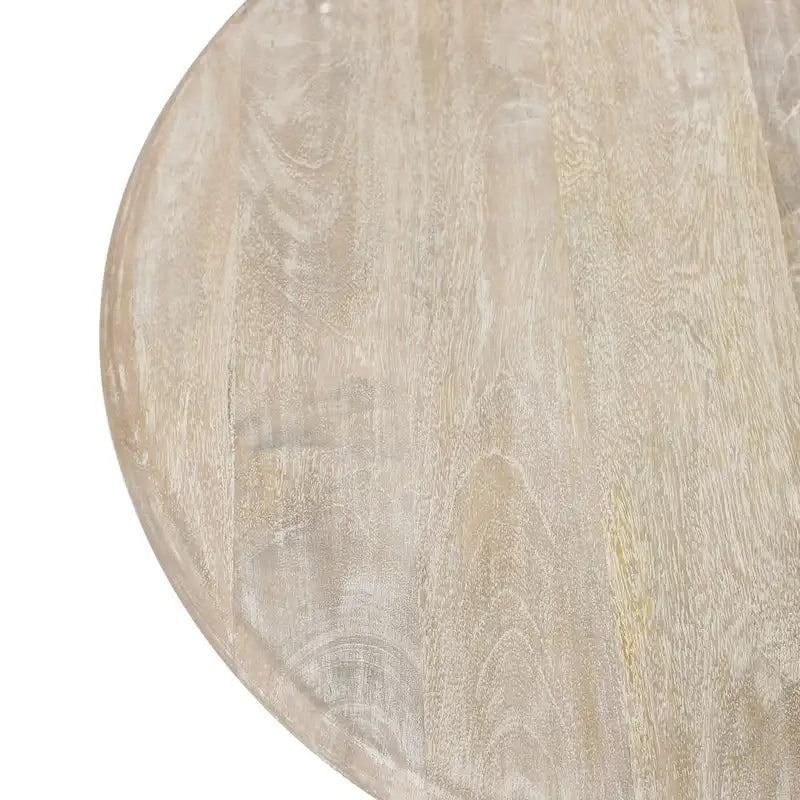 Table d'appoint ronde Kafe Natural en manguier par East at Main