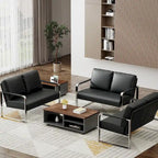 Petit canapé de type "loveseat", mini-canapé en cuir pour petits espaces, canapé loveseat en similicuir, petits canapés.