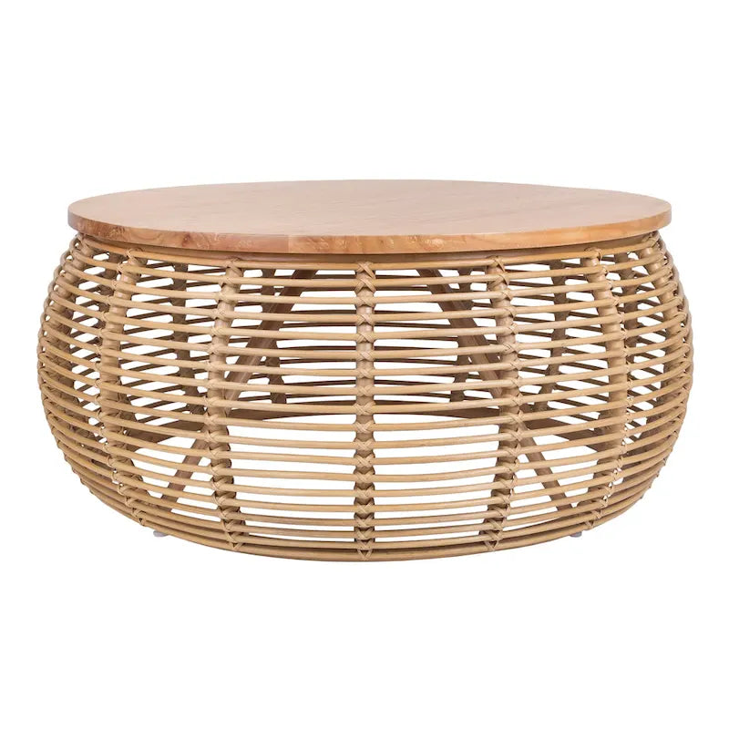 Table basse ronde en rotin Doolittle
