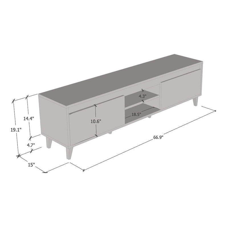 Meuble TV Nord II 67 - 19,1 H x 66,9 L x 15 P