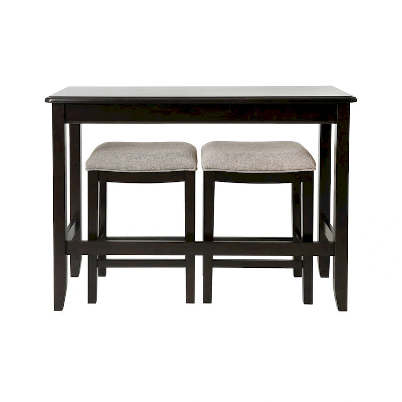 Console de salon hauteur pub avec deux tabourets hauteur comptoir