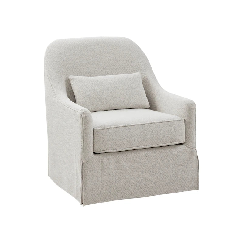 Fauteuil planeur pivotant Doane 360 degrés ivoire/noir