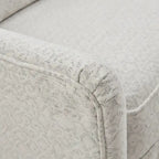 Fauteuil planeur pivotant Doane 360 degrés ivoire/noir