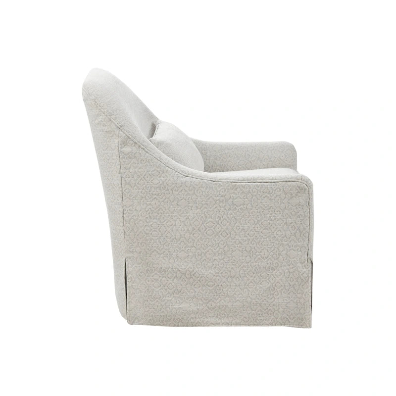 Fauteuil planeur pivotant Doane 360 degrés ivoire/noir