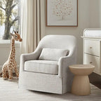 Fauteuil planeur pivotant Doane 360 degrés ivoire/noir