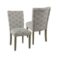 Chaise de salle à manger géométrique HomePop Parsons gris cendré (Lot de 2)