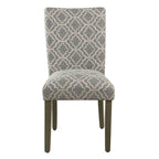 Chaise de salle à manger géométrique HomePop Parsons gris cendré (Lot de 2)