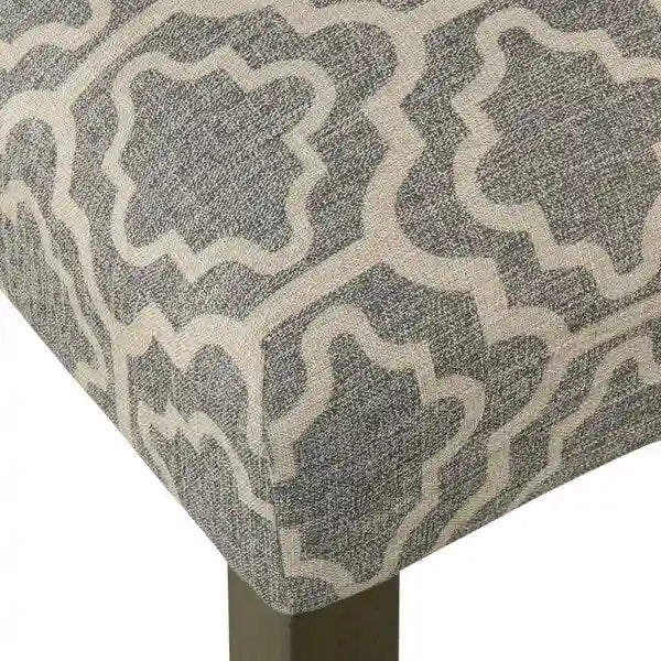 Chaise de salle à manger géométrique HomePop Parsons gris cendré (Lot de 2)