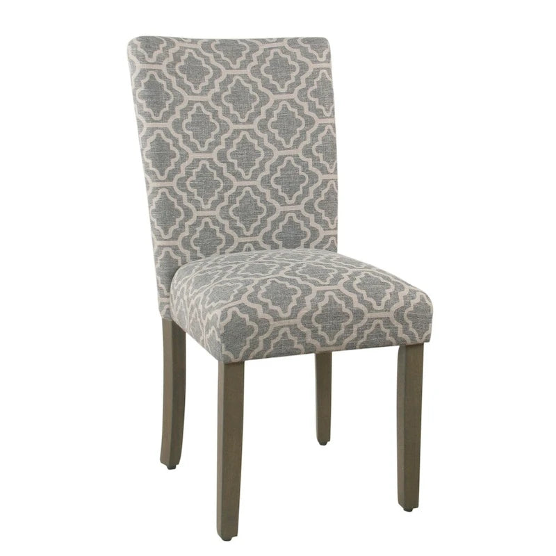 Chaise de salle à manger géométrique HomePop Parsons gris cendré (Lot de 2)