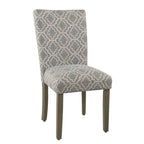 Chaise de salle à manger géométrique HomePop Parsons gris cendré (Lot de 2)