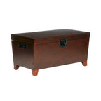Table basse coffre de rangement Liatris de style transitionnel en bois d'expresso par SEI Furniture