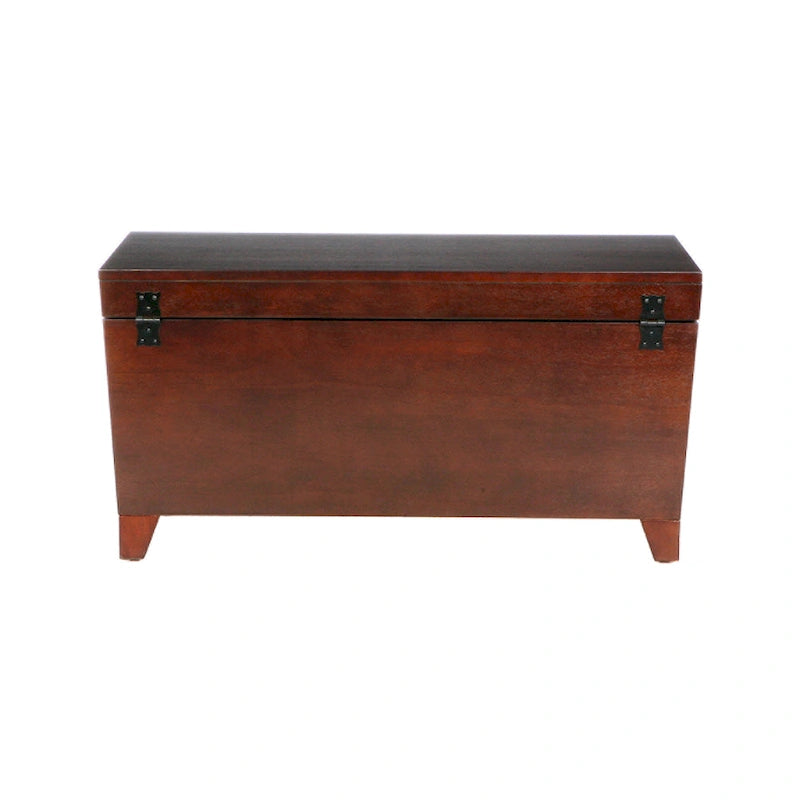 Table basse coffre de rangement Liatris de style transitionnel en bois d'expresso par SEI Furniture