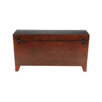 Table basse coffre de rangement Liatris de style transitionnel en bois d'expresso par SEI Furniture