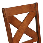 Ensemble de salle à manger 9 pièces en bois Karven de Roundhill Furniture, table à manger extensible à tréteaux avec 8 chaises, noyer foncé