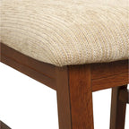 Ensemble de salle à manger 9 pièces en bois Karven de Roundhill Furniture, table à manger extensible à tréteaux avec 8 chaises, noyer foncé